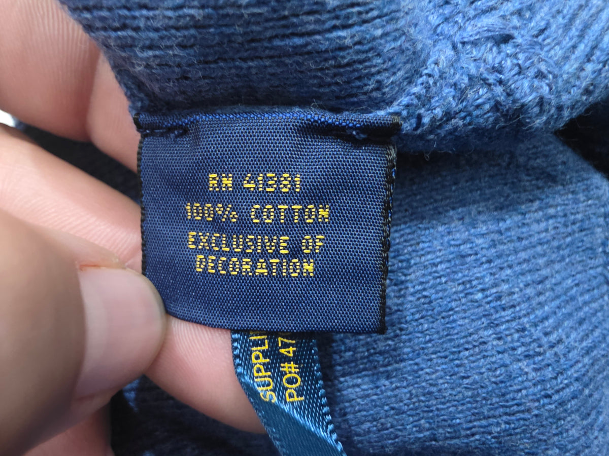 Sueter Ralph Lauren Xgrande Xl Azul Pony Azul Cuello Redondo