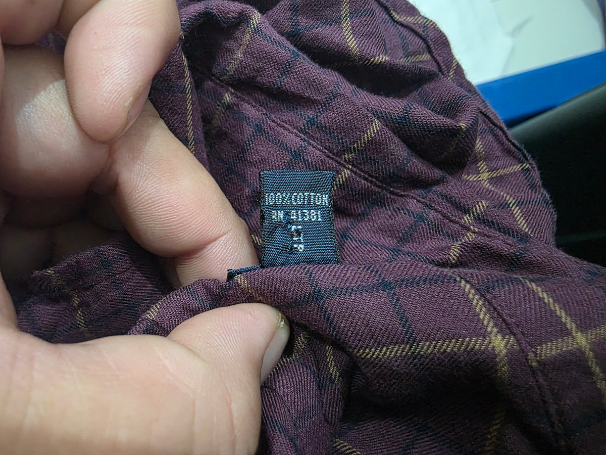 Camisa Ralph Lauren Xgrande Xl Blake Vino Cuadro