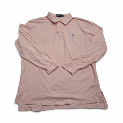 Playera Ralph Lauren Xgrande Xl Polo Rosa Manga Larga