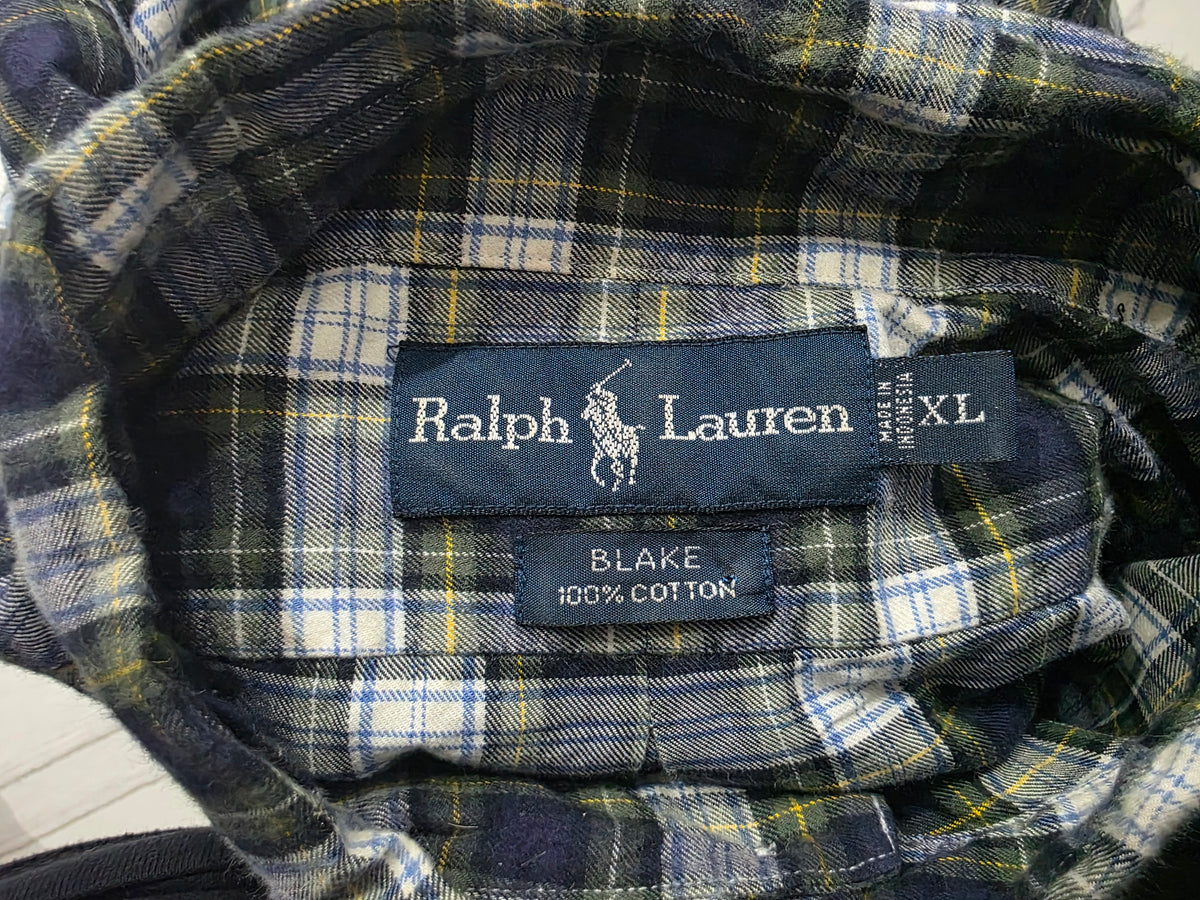 Camisa Ralph Lauren Xgrande Xl Blake Verde Cuadro