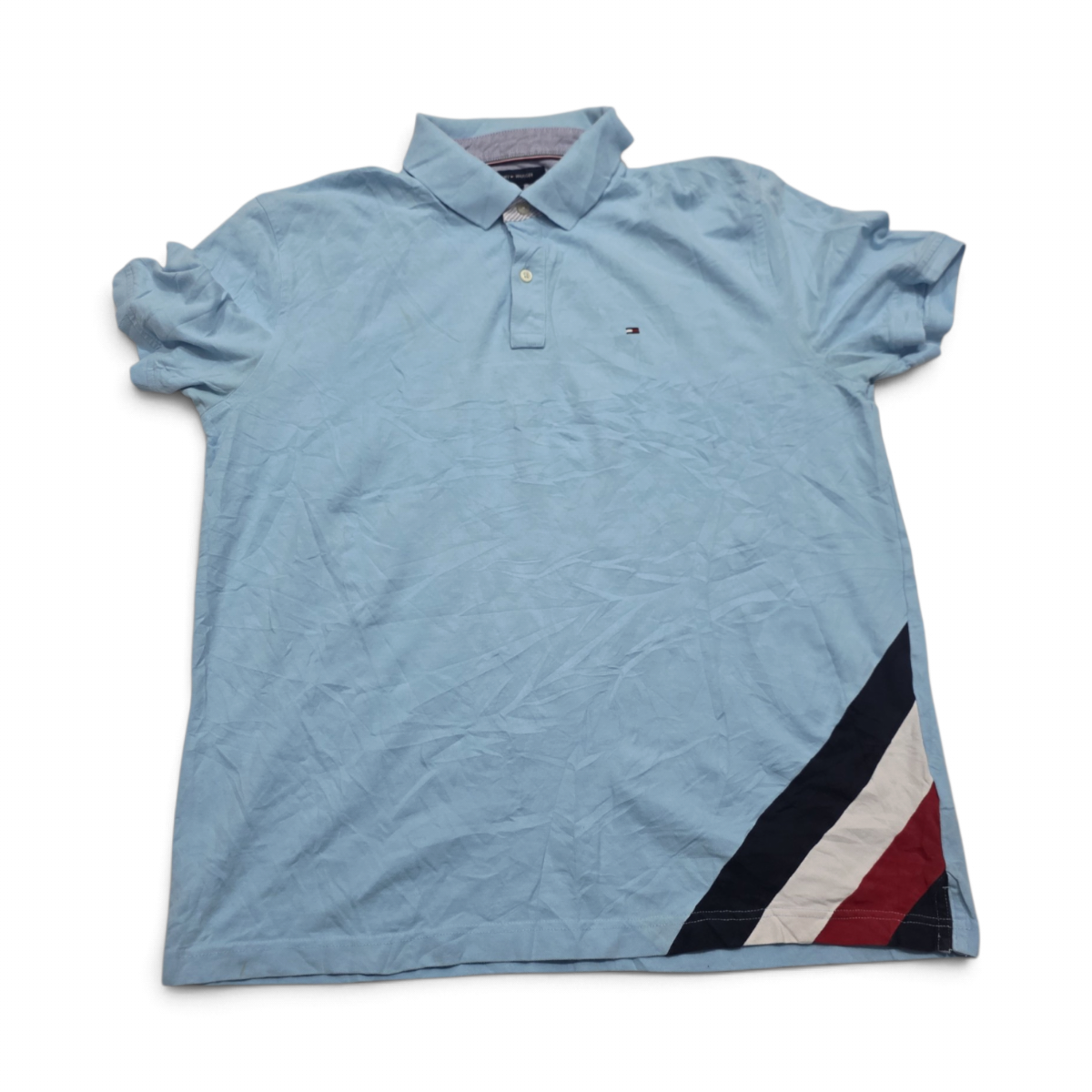 Playera Tommy Hilfiger Xgrande Xl Polo Azul Claro