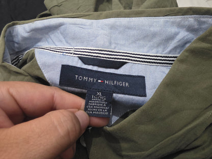 Camisa Tommy Hilfiger Xgrande Xl Verde Manga Corta