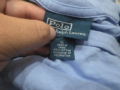 Playera Ralph Lauren Xgrande Azul Claro Pony Amarillo Bolsa