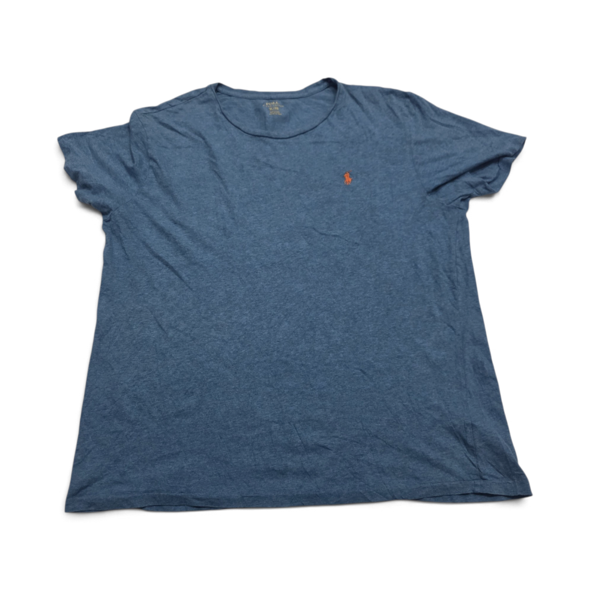Playera Ralph Lauren Xgrande Xl Azul Pony Naranja