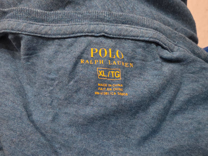 Playera Ralph Lauren Xgrande Xl Azul Pony Naranja
