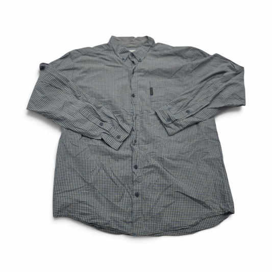 Camisa Columbia Xgrande Xl Cuadro Azul Y Naranja