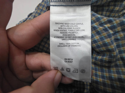 Camisa Columbia Xgrande Xl Cuadro Azul Y Naranja