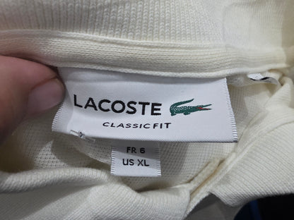Playera Lacoste Xgrande Xl Fr 6 Polo Blanca