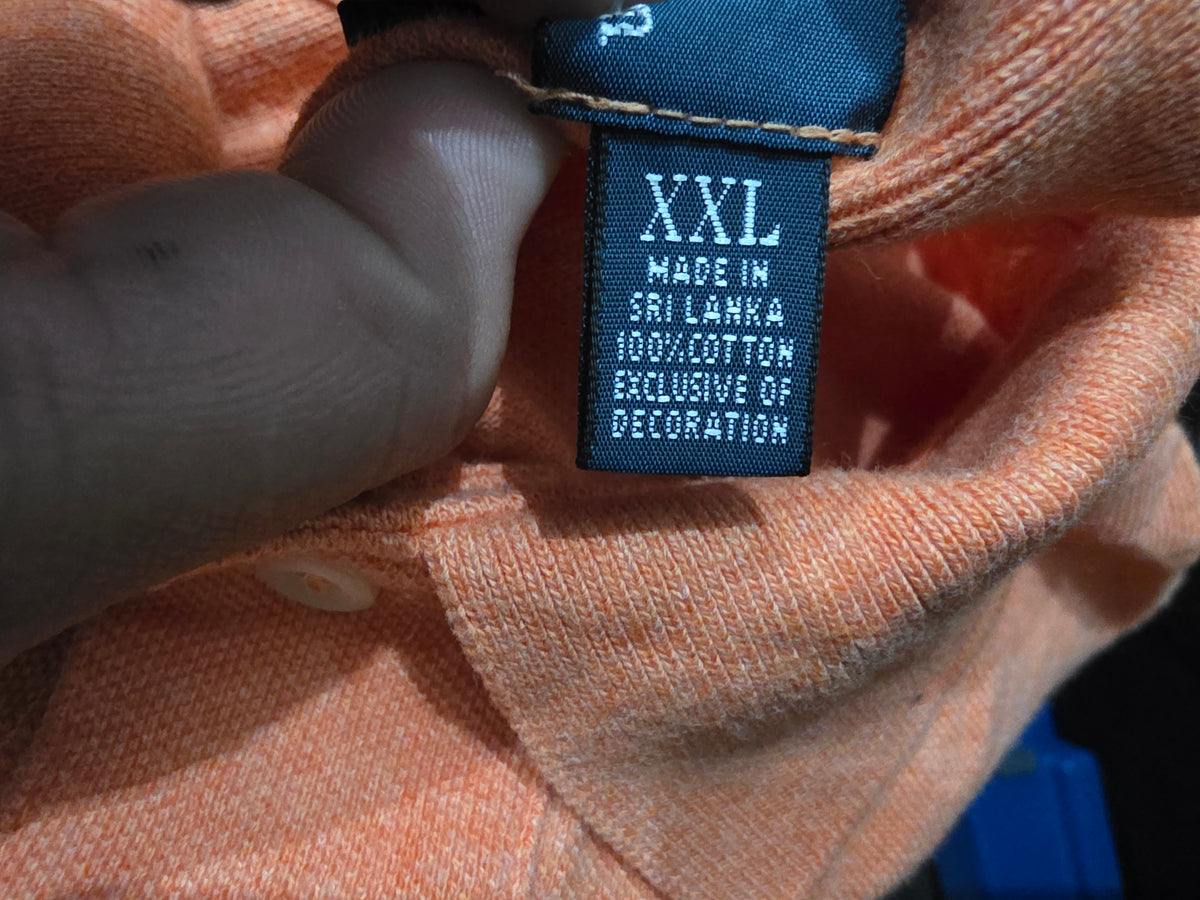 Playera Ralph Lauren Xxl Polo Custom Fit Naranja