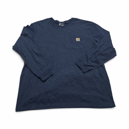 Playera Carhartt 2xl Loose Fit Azul Manga Larga