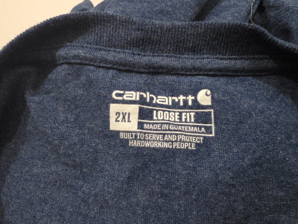 Playera Carhartt 2xl Loose Fit Azul Manga Larga