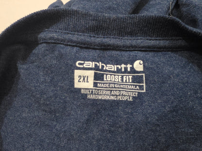 Playera Carhartt 2xl Loose Fit Azul Manga Larga