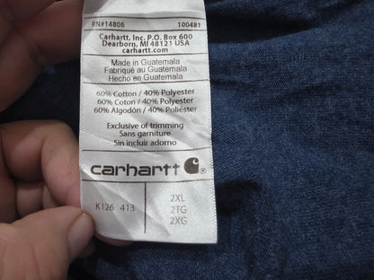 Playera Carhartt 2xl Loose Fit Azul Manga Larga