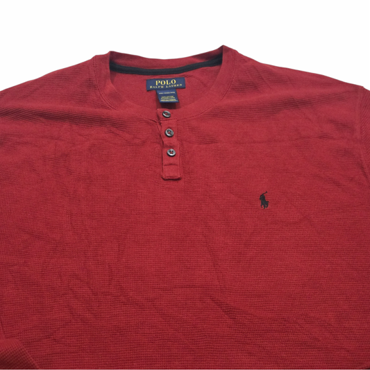 Playera Ralph Lauren 2xl Rojo Manga Larga