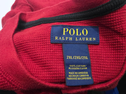 Playera Ralph Lauren 2xl Rojo Manga Larga