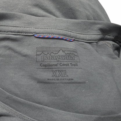 Playera Patagonia Xxl Gris Capilene Cool Trail Manga Larga