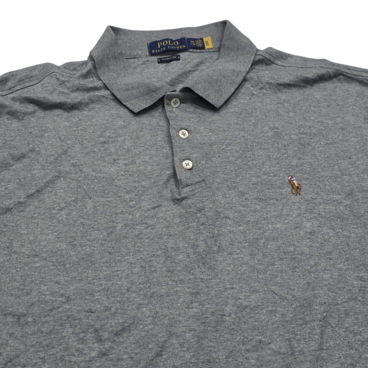 Playera Ralph Lauren Xxl Classic Fit Polo Gris