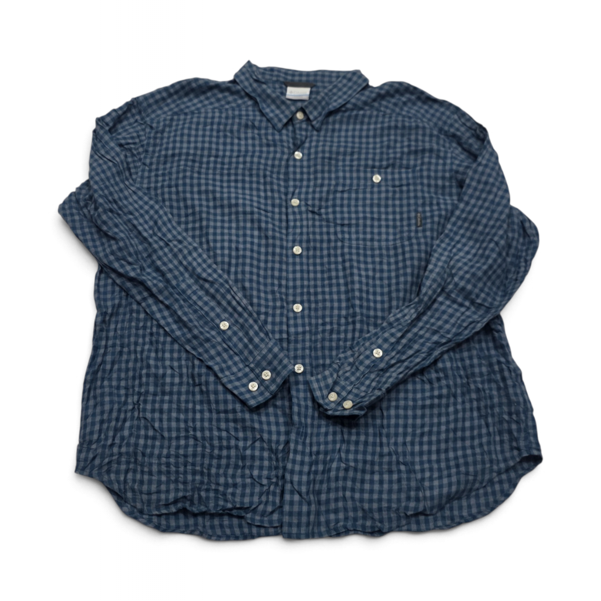 Camisa Columbia Xxl Azul Y Gris Cuadro