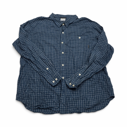 Camisa Columbia Xxl Azul Y Gris Cuadro