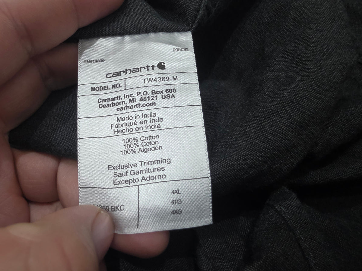 Camisa Carhartt 4xl Loose Fit Gris Manga Corta