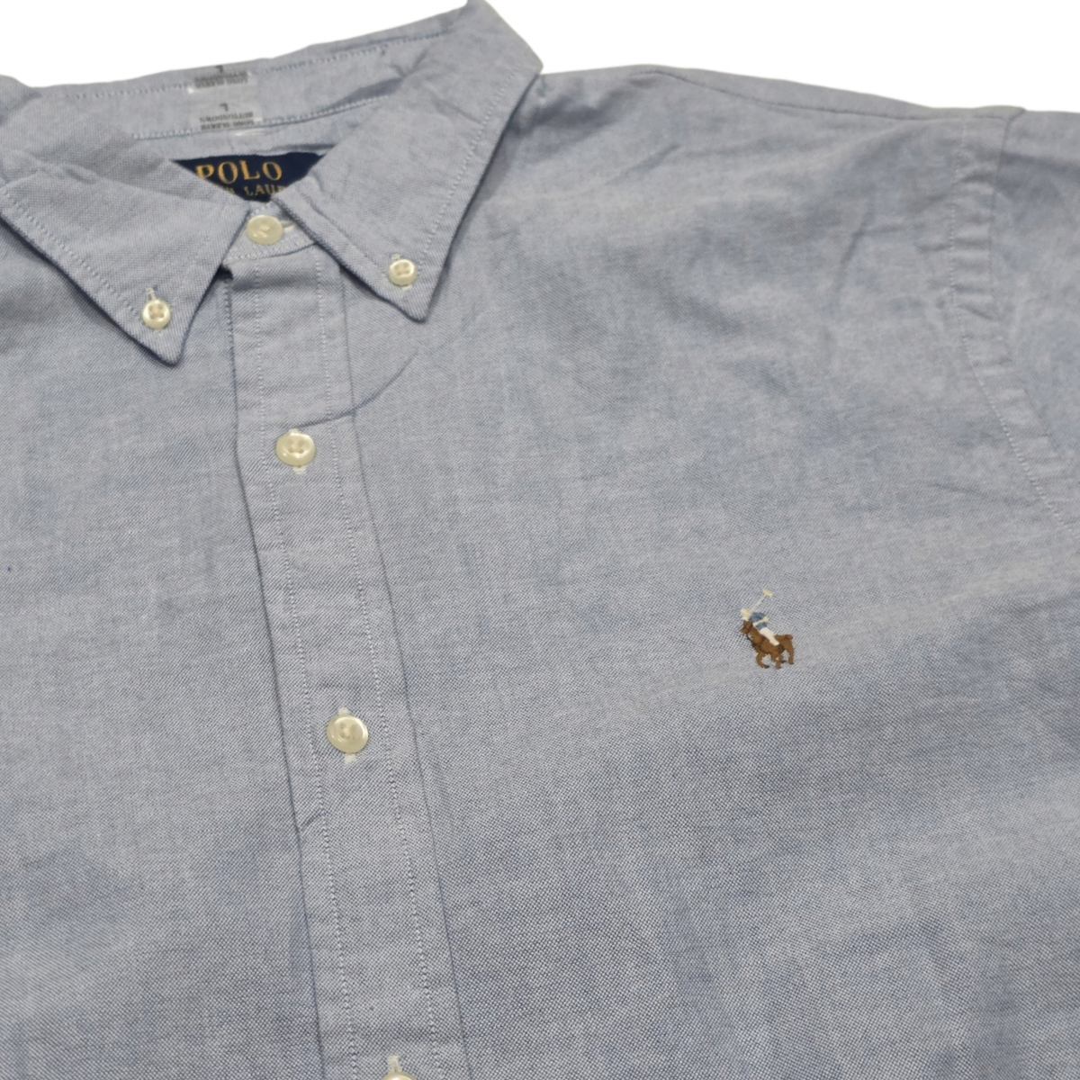 Camisa Ralph Lauren Grande L Slim Fit Azul Pony Colores