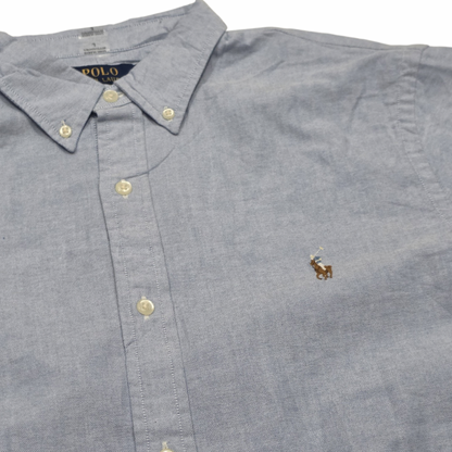 Camisa Ralph Lauren Grande L Slim Fit Azul Pony Colores