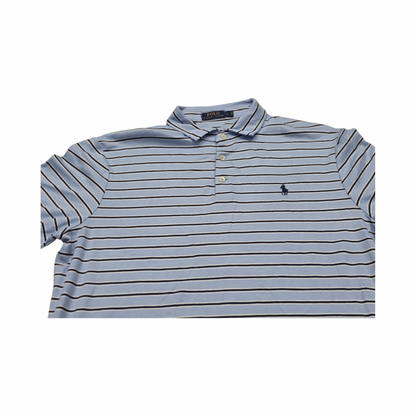 Playera Ralph Lauren Grande L Polo Azul Claro Lineas