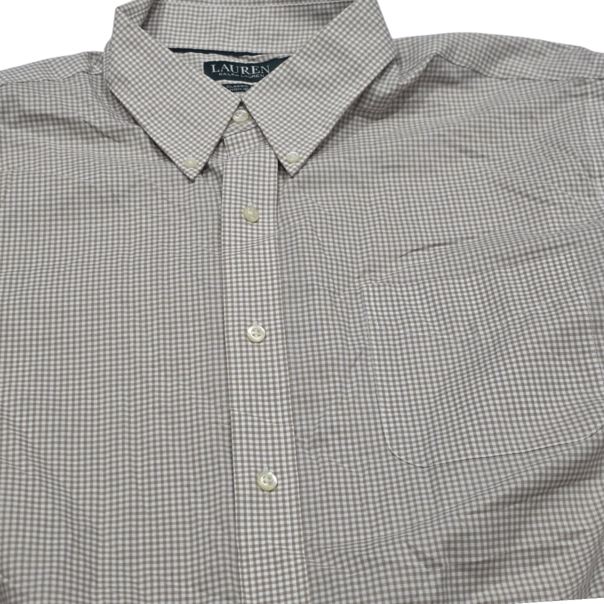 Camisa Ralph Lauren 17 1/2 34-35 Classic Fit Cafe Claro