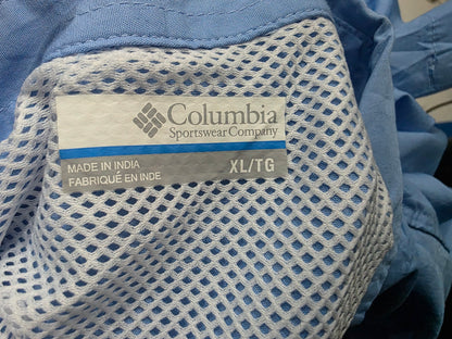 Camisa Columbia Xl Azul Claro Manga Corta