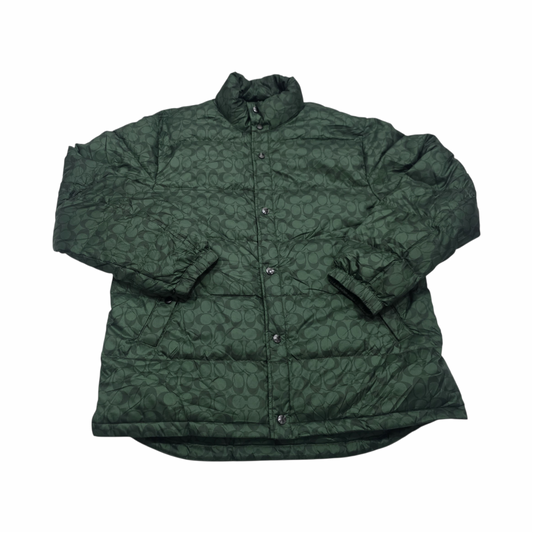 Chamarra Coach Print Xxl Verde