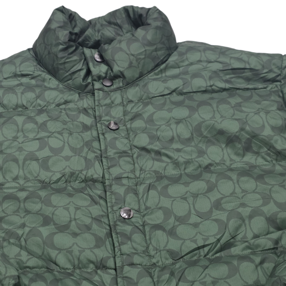 Chamarra Coach Print Xxl Verde