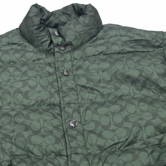 Chamarra Coach Print Xxl Verde
