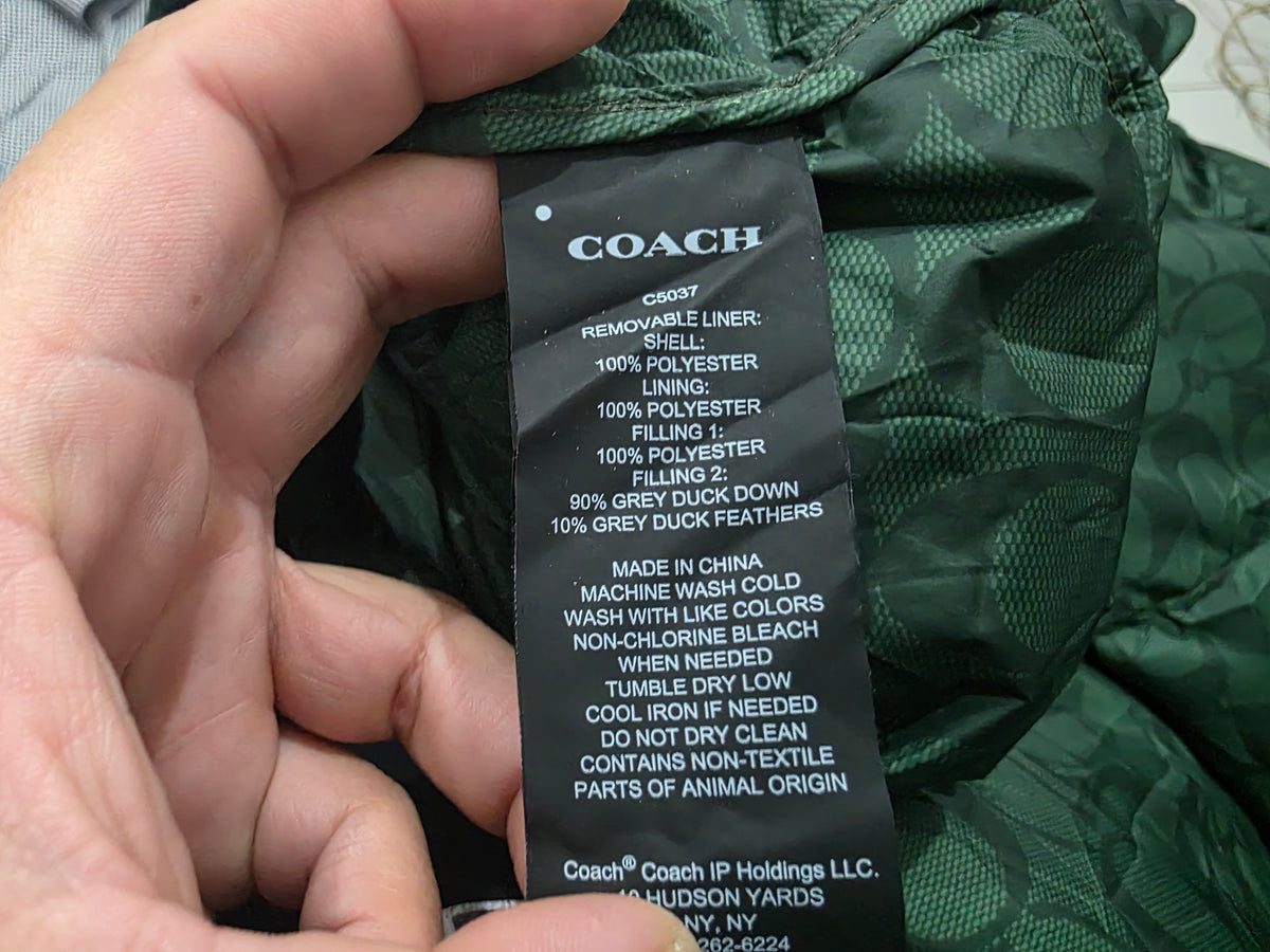 Chamarra Coach Print Xxl Verde