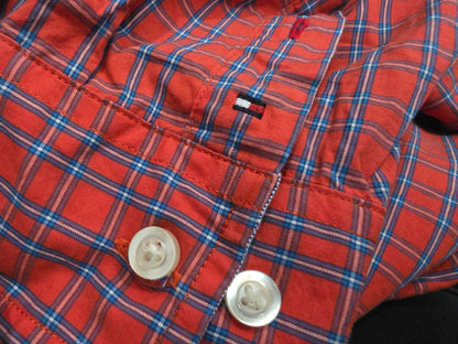 Camisa Tommy Hilfiger Xxl Classic Fit Cuadro Naranja
