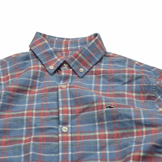 Camisa Vineyard Vines Adolescente Xgrande Xl 18 Cuadro Azul (Usado)