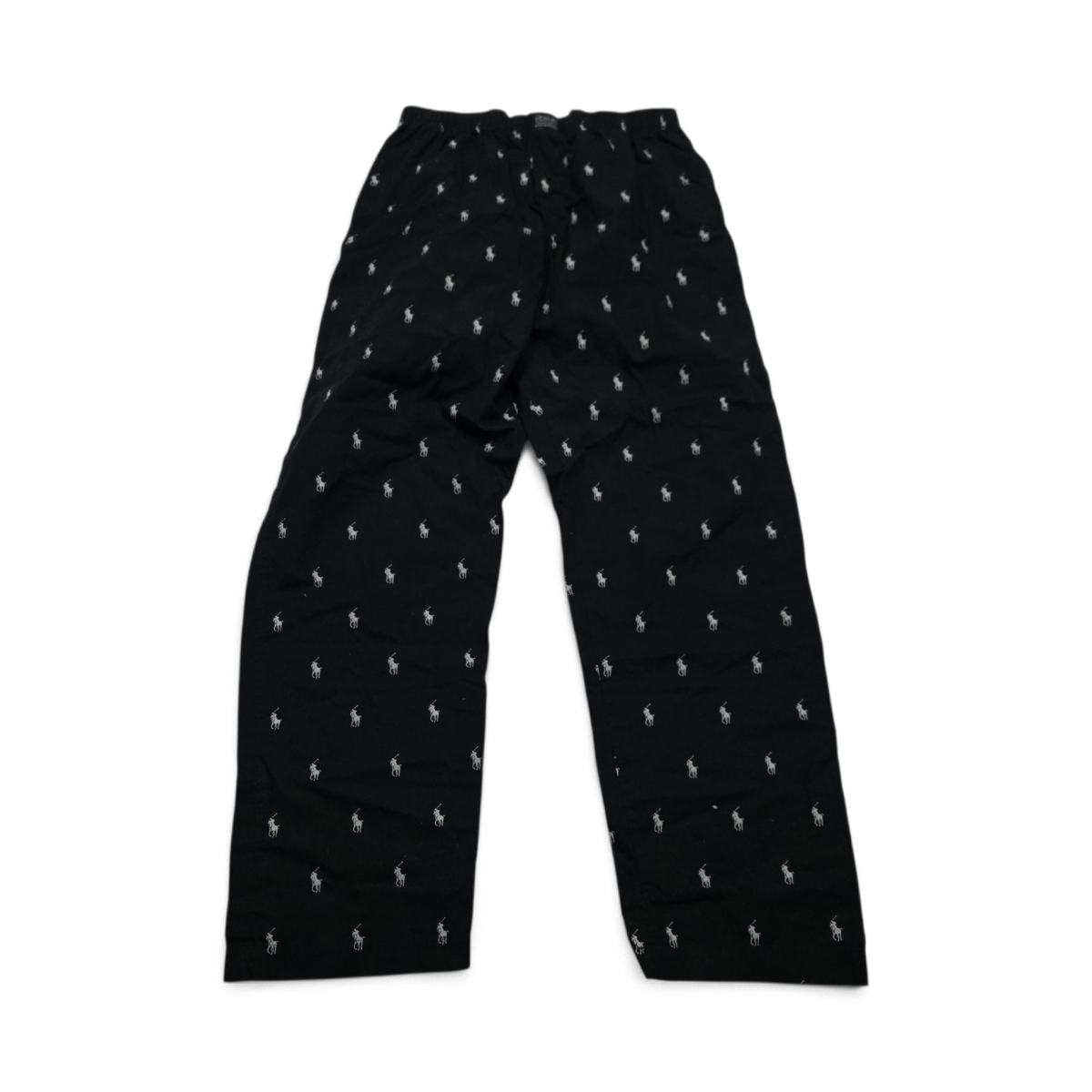 Pijama Ralph Lauren Mediana M Negro Pony Blanco (Usado)