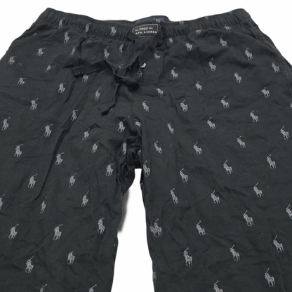 Pijama Ralph Lauren Mediana M Negro Pony Gris (Usado)