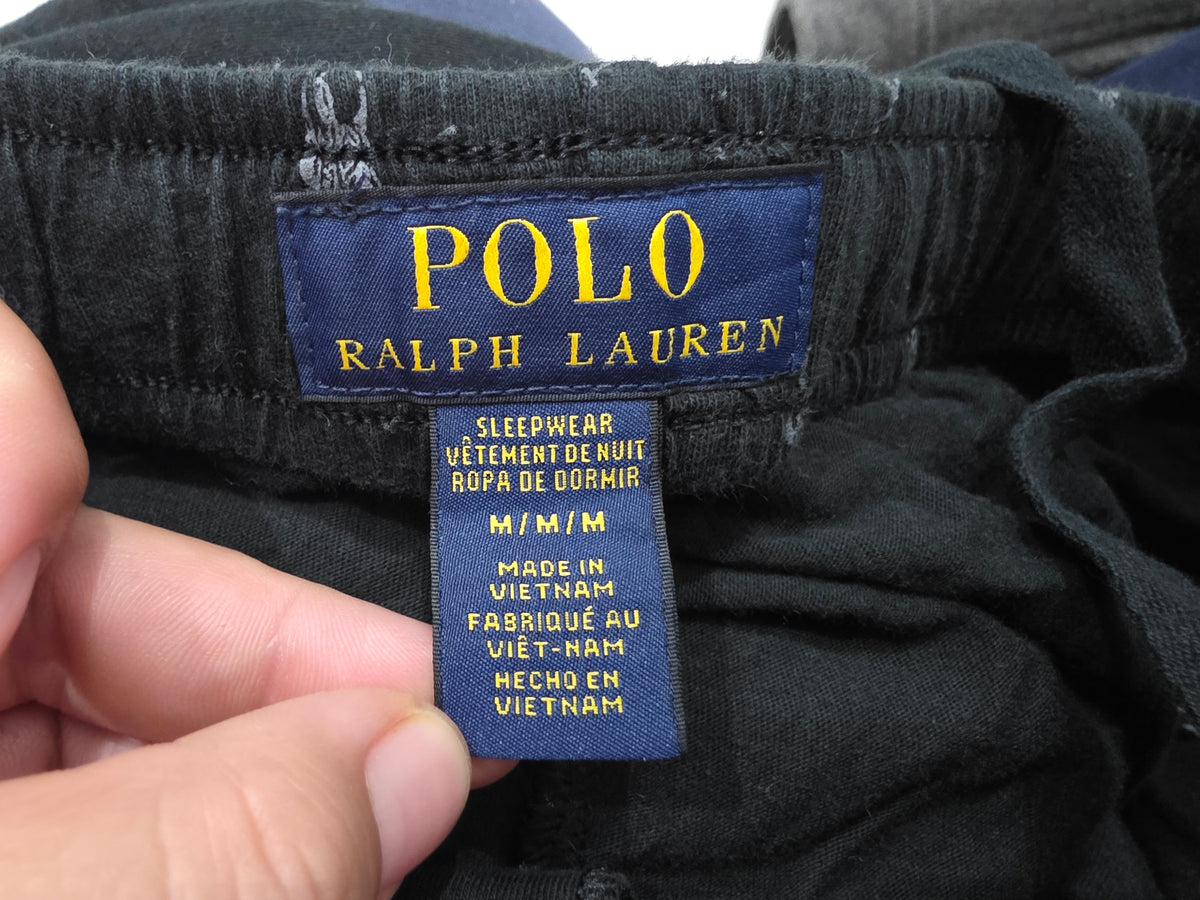 Pijama Ralph Lauren Mediana M Negro Pony Gris (Usado)