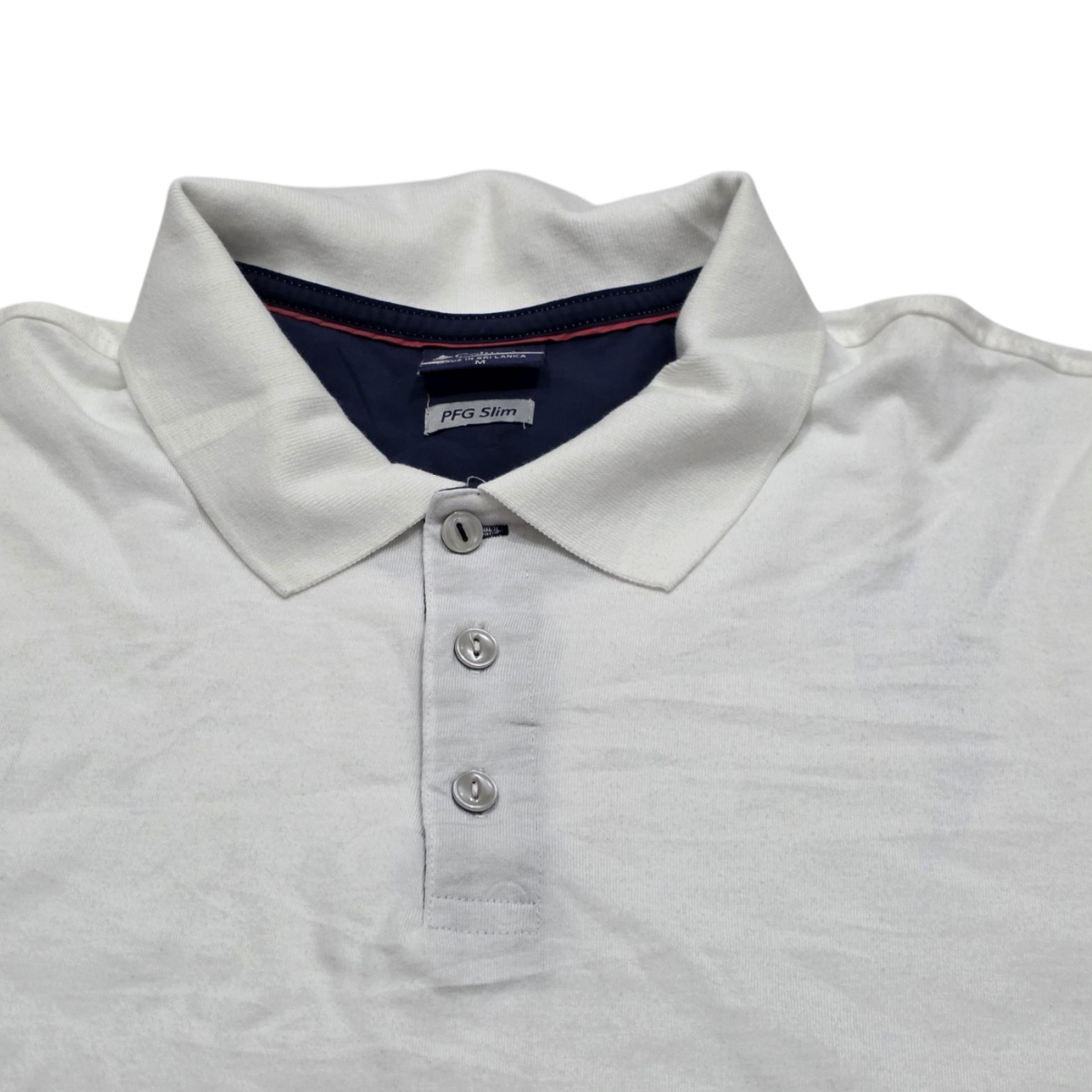 Playera Columbia Pfg Slim Mediana M Polo Blanco (Usado)