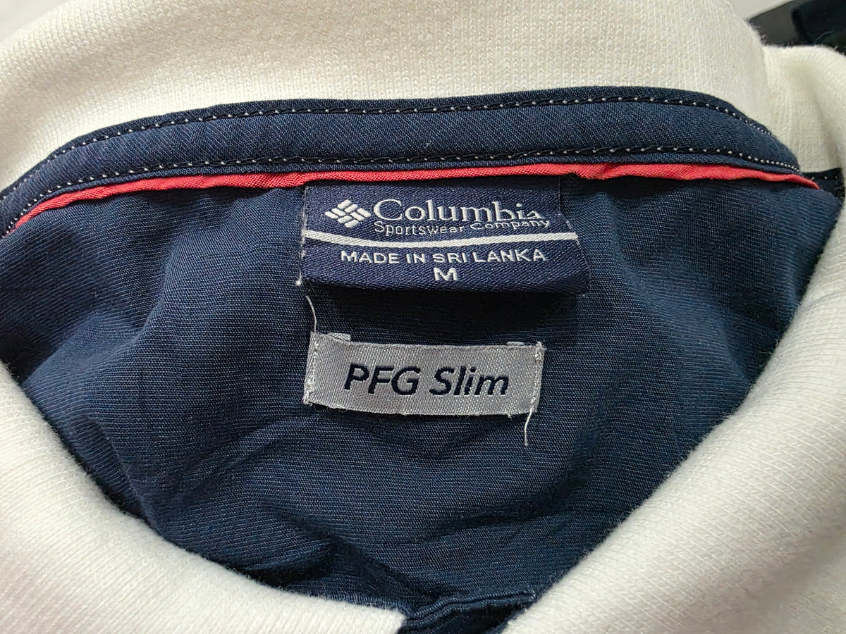 Playera Columbia Pfg Slim Mediana M Polo Blanco (Usado)