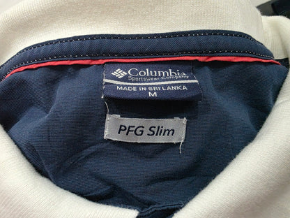 Playera Columbia Pfg Slim Mediana M Polo Blanco (Usado)