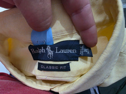 Camisa Ralph Lauren Classicfit 16 34-35 Amarillo Pony Colors (Usado)