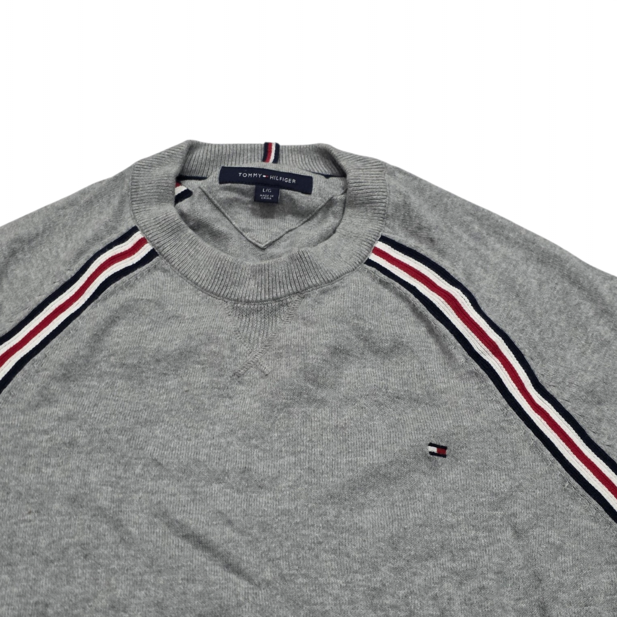 Sueter Tommy Hilfiger Grande L Gris (Usado)