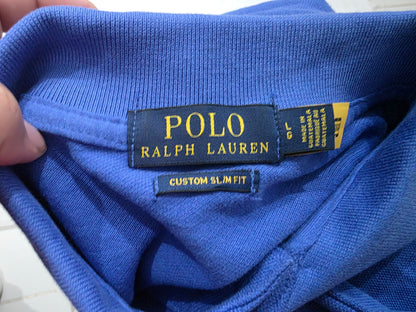 Playera Ralph Lauren Polo Grande L Custom Slimfit Azul (Usado)