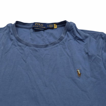 Playera Ralph Lauren Grande L Azul Deslavado Pony Colores (Usado)