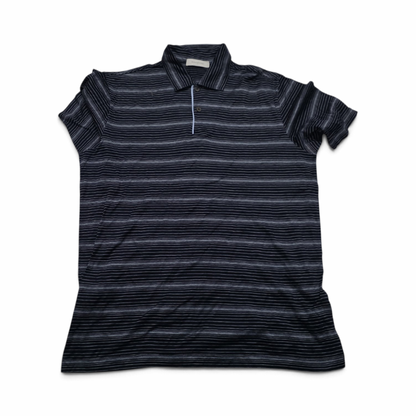 Playera Zegna Polo Grande L Azul Lineas (Usado)