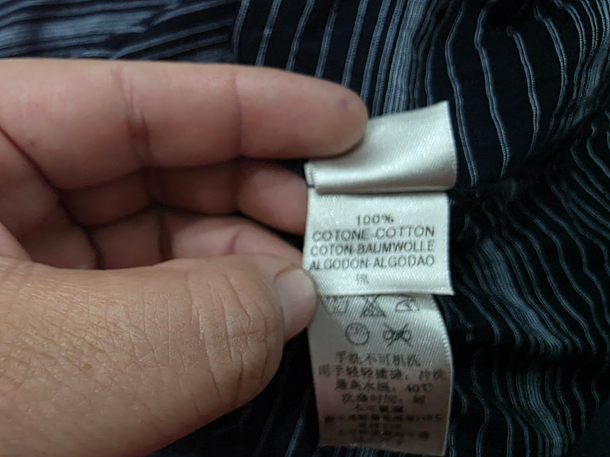 Playera Zegna Polo Grande L Azul Lineas (Usado)