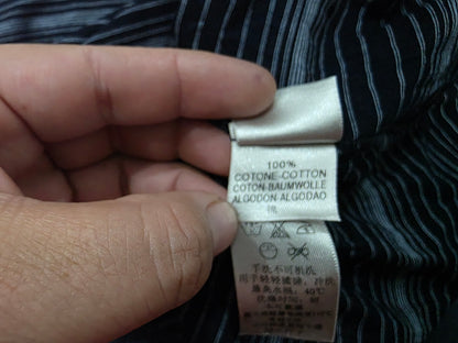 Playera Zegna Polo Grande L Azul Lineas (Usado)
