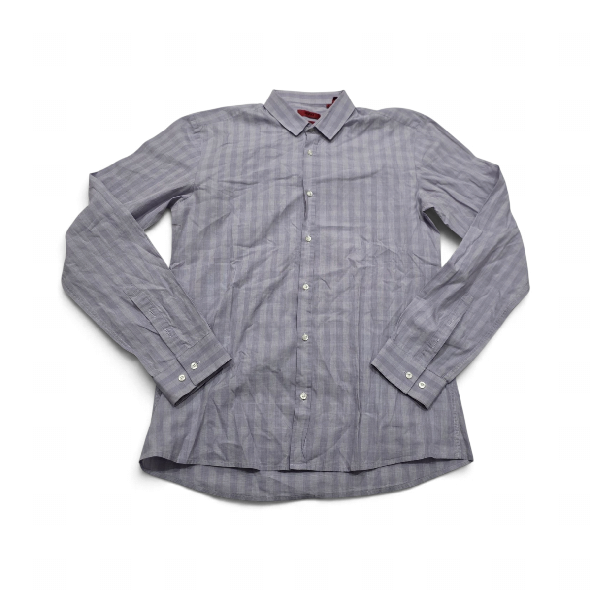 Camisa Hugo Boss Grande L Lila Cuadros (Usado)