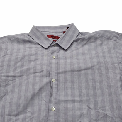 Camisa Hugo Boss Grande L Lila Cuadros (Usado)
